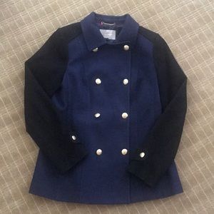 Pretty navy and black Banana Republic Peacoat